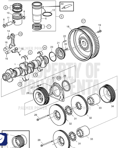 Order VOLVO PENTA 23799849 Crankshaft