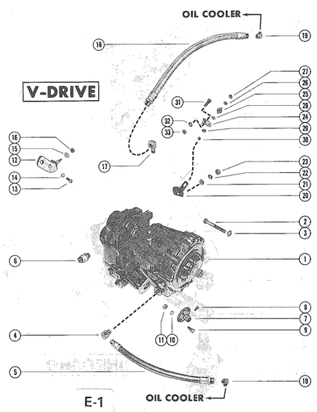 Order MERCURY 47516610 Hose, Transmission To Oil Cooler (33")