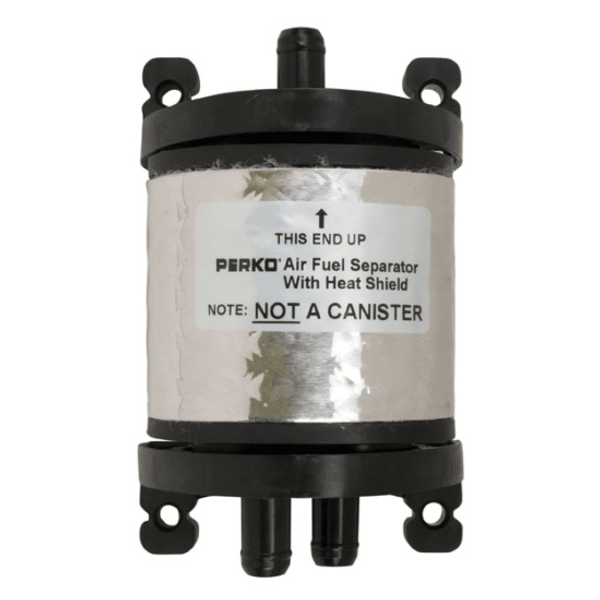 Order PERKO 0488H01 Air Fuel Separator - with Heat Shield, 5/8" Hose