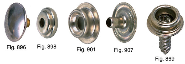 Order PERKO 0901000NKL Durable Type Canvas Snap Fasteners