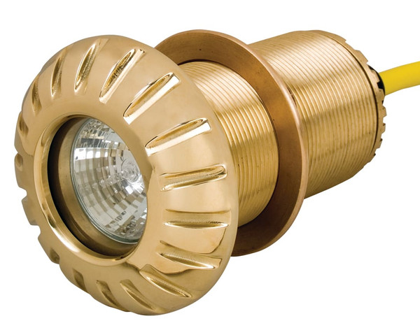 Order PERKO 0174DP3CHR Fig. 0174 Thru-Hull Underwater Light - White Beam, Chromed Bronze