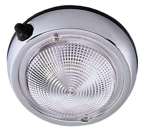 Order PERKO 0300DP1CHR Fig. 0300 Surface Mount Chromed Dome Light - 5", 12V