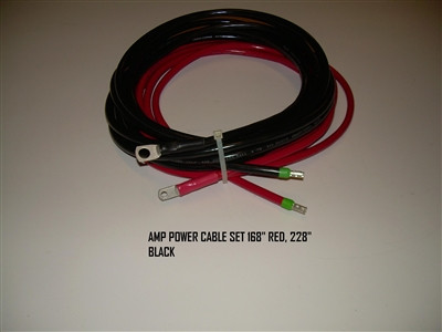 PLEASURECRAFT 120022 168" Red And 228" Black Nautique Battery Amp Power Cables (Set Of 2)