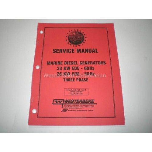 Order WESTERBEKE 53017 Manual, Service 33.0 Ede