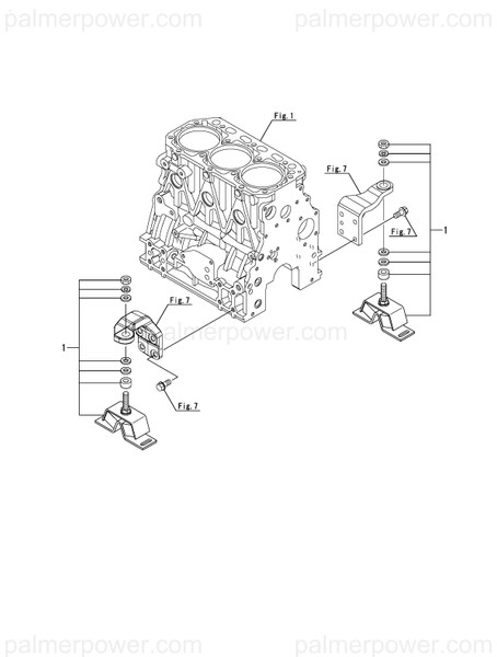 Order YANMAR 129271-08390 Mount Assy, Flexible