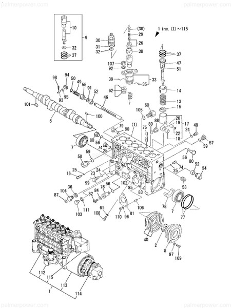 Order YANMAR 748018-51351 Pump Assy, Injection