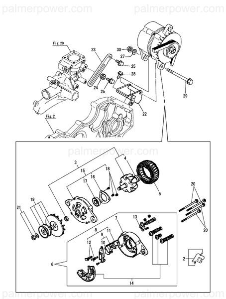 Order YANMAR 120324-77603 Generator, 24V-35A