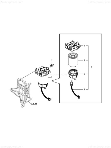Order YANMAR 120650-55050 Head, Fuel Filter