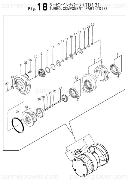 Order YANMAR X4918212310 Housing Assy,Turbine