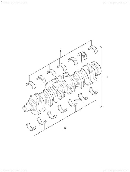 Order YANMAR 165000-68850 Crankshaft Assy