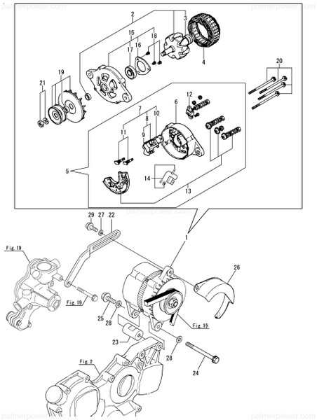 Order YANMAR 124611-77202 Generator, 24V-25A