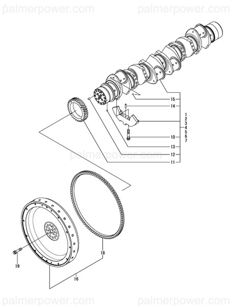Order YANMAR 748960-21281 Crankshaft Assy