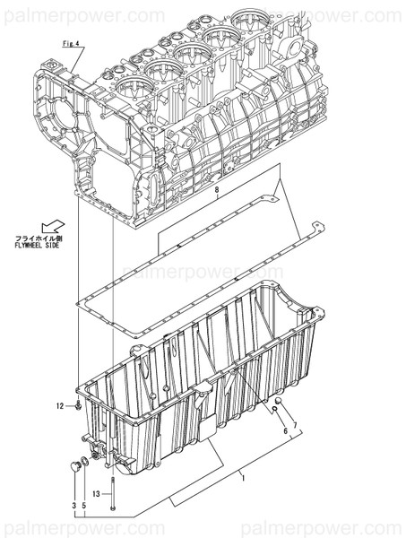 Order YANMAR 748660-01550 Oil Pan Assy