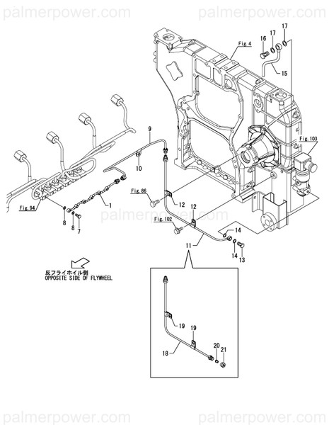 Order YANMAR 43711-103610 Pipe, Fuel Oil