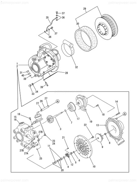 Order YANMAR 119775-18010 Turbine, Rhe62W