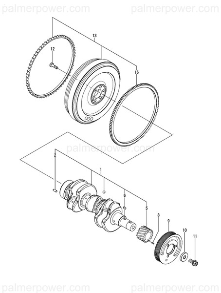 Order YANMAR 129008-21000 Crankshaft Assy
