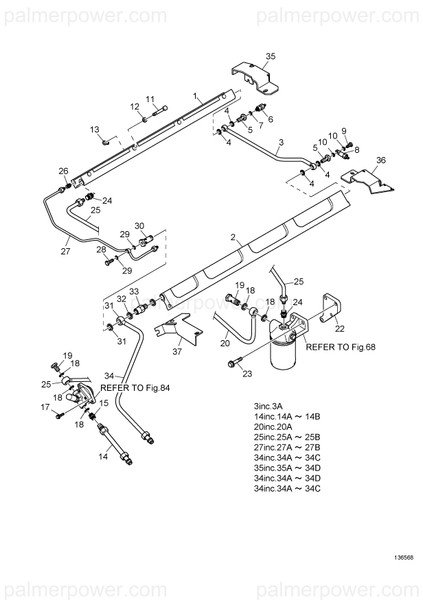 Order YANMAR 165000-29640 Pipe Assy