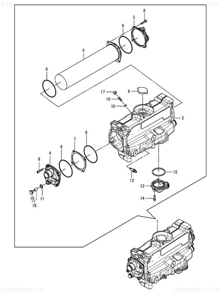 Order YANMAR 120661-44010 Housing, Cooler 6By2
