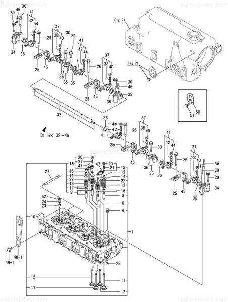 Order YANMAR 119717-11800 Guide, Valve
