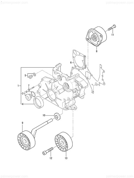 Order YANMAR 165000-68430 Cover, Timing Case