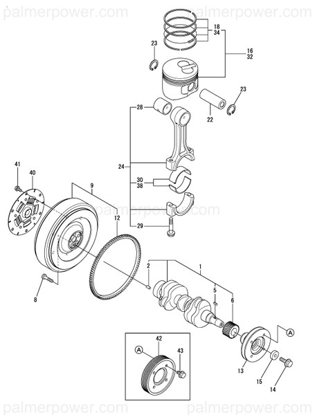 Order YANMAR 119515-21700 Crankshaft Assy