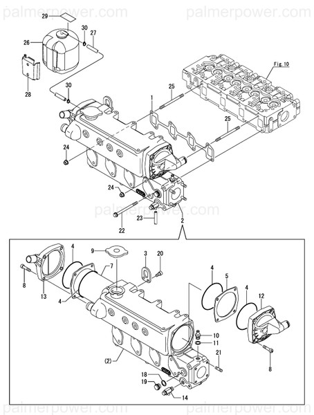 Order YANMAR 129677-44970 Bonnet, Cooler Out