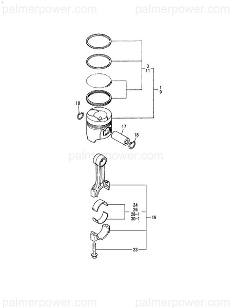 Order YANMAR 719000-23600 Metal Assy,Crank Pin