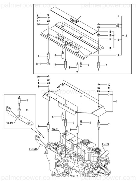 Order YANMAR 129677-09300 Cover Assy,Top