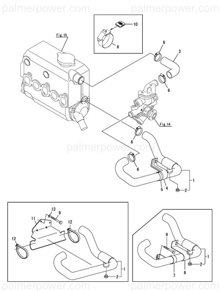 Order YANMAR 128990-49150 Retainer, Pipe