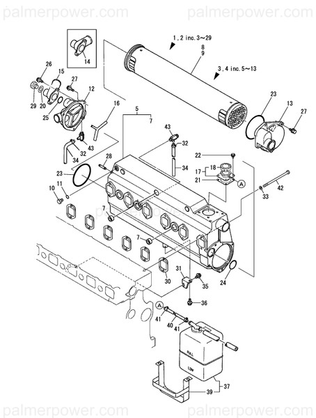 Order YANMAR 119593-44170 Core Assy, Cooler