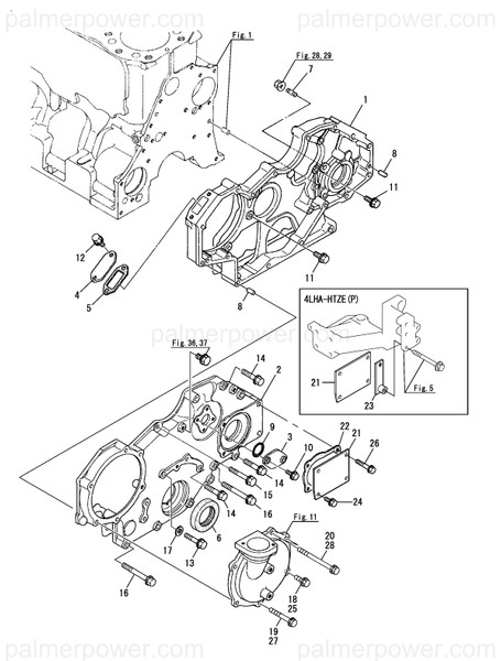 Order YANMAR 119000-01500 Case, Gear