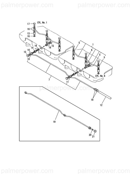 Order YANMAR 126634-59111 Pipe, Fuel Return