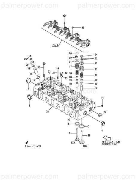 Order YANMAR 126625-11090 Seat, Exhaust Valve