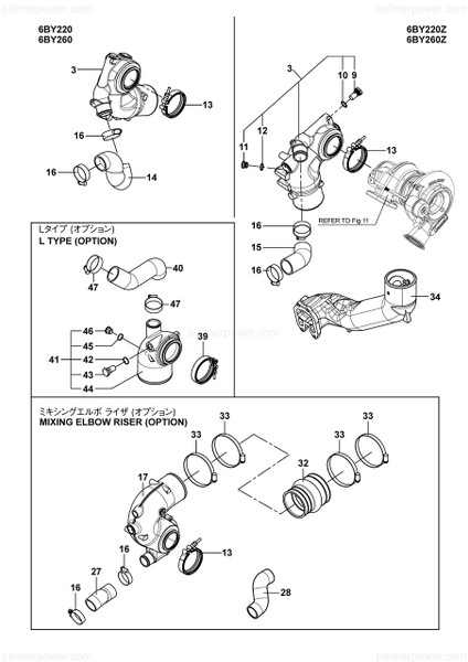 Order YANMAR 120660-13400 Elbow Assy, Mixing