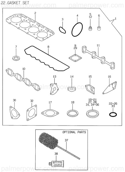 Order YANMAR 129408-01330 Gasket, Head
