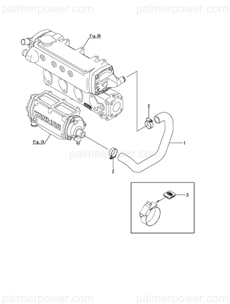 Order YANMAR 129677-49010 Hose, Cooler Inlet