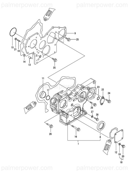 Order YANMAR 129008-01520 Flange, Gear Case