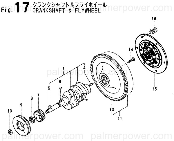 Order YANMAR 724085-21701 Crankshaft Assy