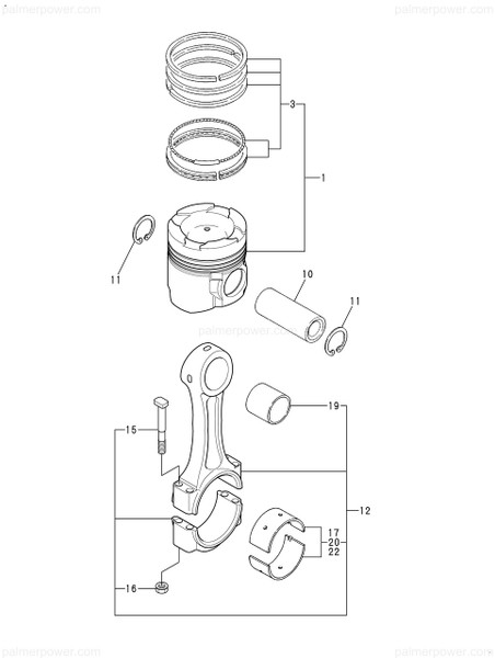 Order YANMAR 726613-22721 Piston Assy