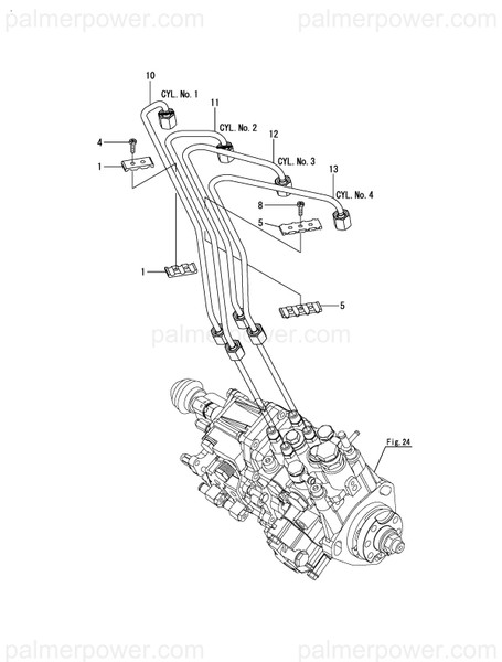 Order YANMAR 129670-59720 Pipe, Injection No.2