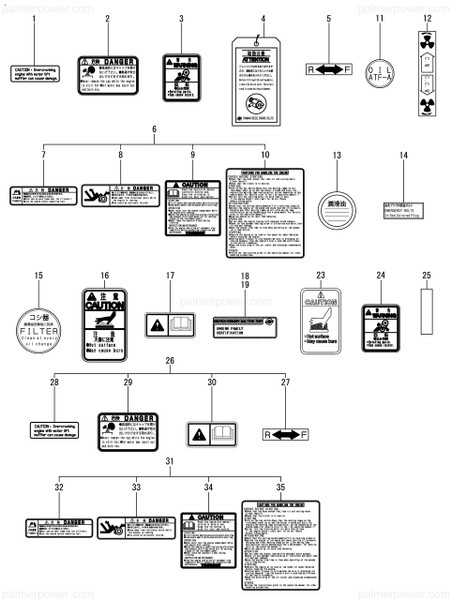 Order YANMAR 128171-07150 Label, Caution