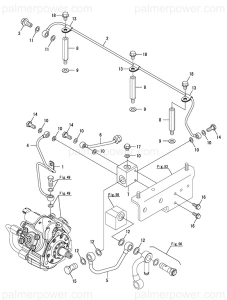 Order YANMAR 119581-59260 Pipe Assy, Inj. Leak