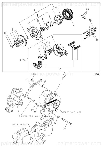 Order YANMAR XL155G1315 Regulator Assy,Brush