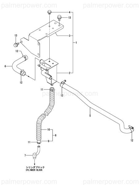 Order YANMAR 119773-03012 Breather Assy