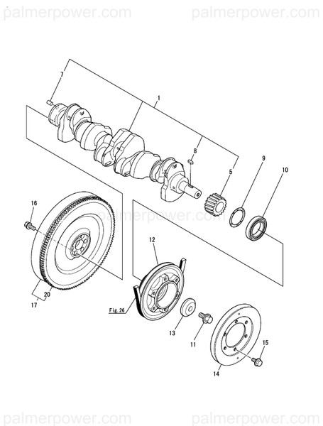 Order YANMAR 119593-21602 Flywheel Assy