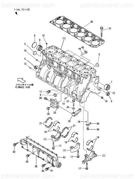 Order YANMAR 719595-01560 Block Assy, Cylinder