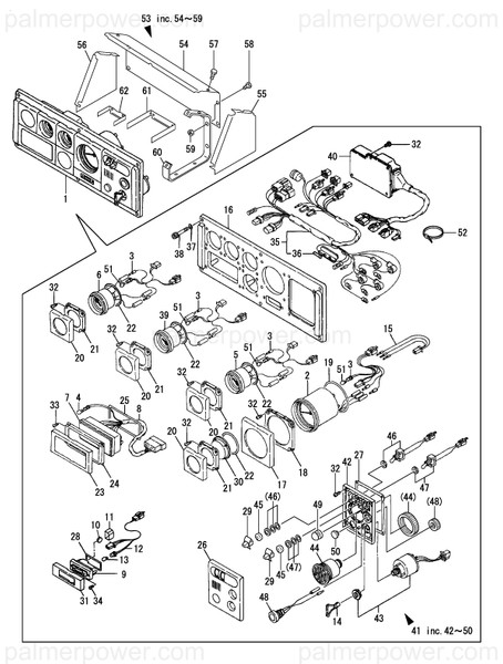 Order YANMAR 119595-91191 Panel, Instrument D