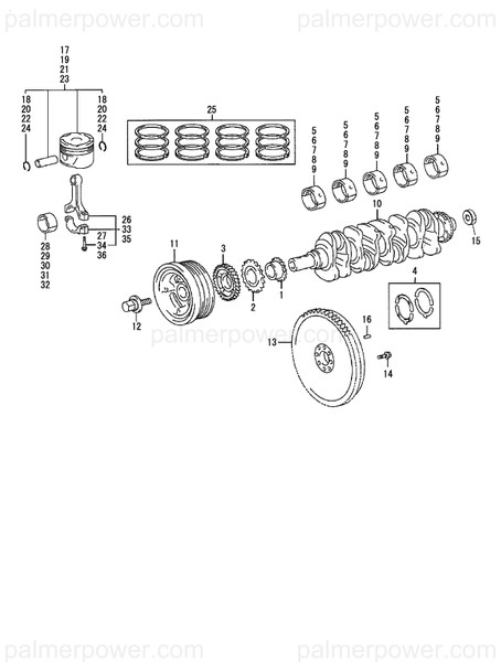 Order YANMAR 120670-02230 Bearing Set, Cranksh