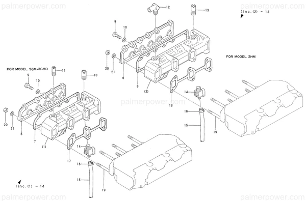 Order YANMAR 728670-13500 Manifold Assy