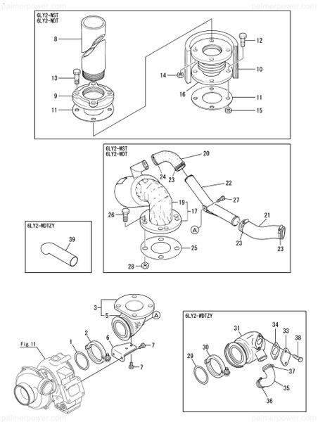 Order YANMAR 119593-13502 Elbow, Mixing